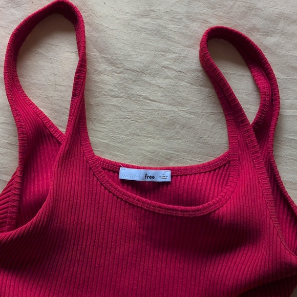 Red Ribbed Bodysuit - Picture 2 of 3